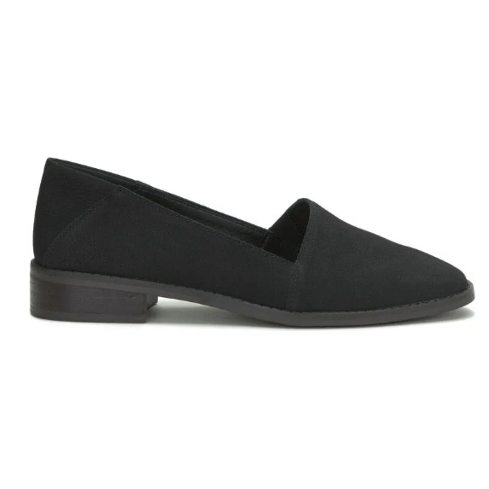 Lucky Brand® (Women's SIZE 7) Harping™ Flat in Black Nubuck Leather -‎ $89